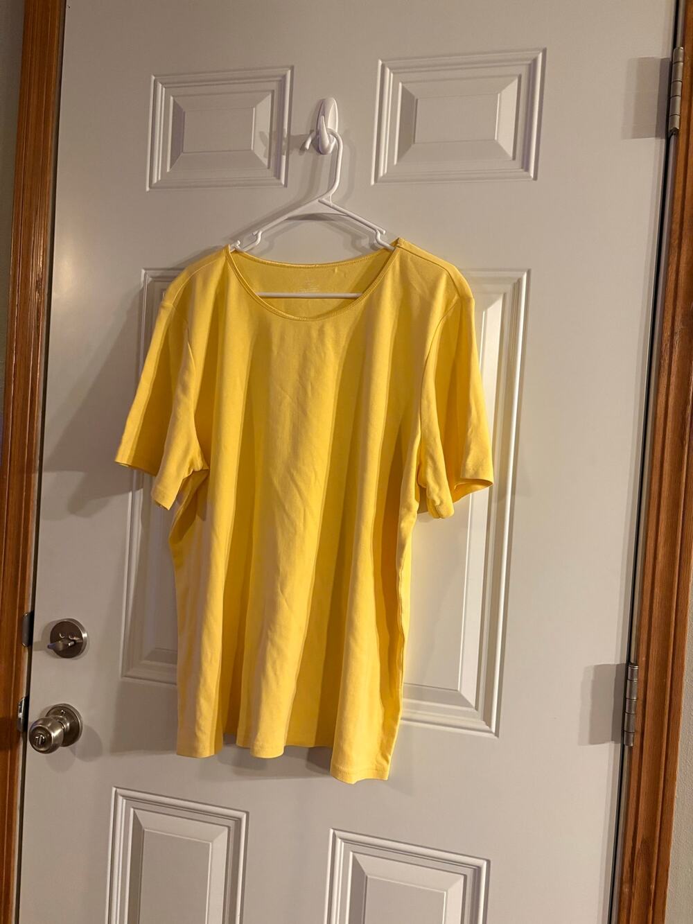 CJ Banks Yellow Short Sleeve Tshirt 100% Cotton Size 3X